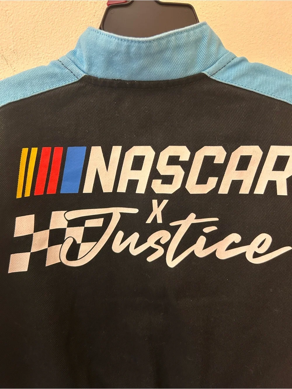 Justice x NASCAR racing bomber jacket size Small